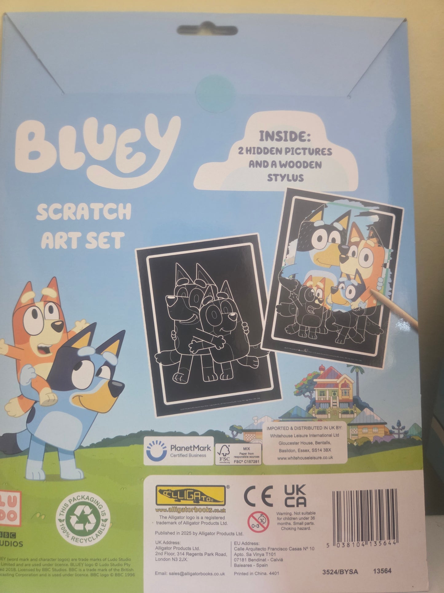 Bluey scratch art