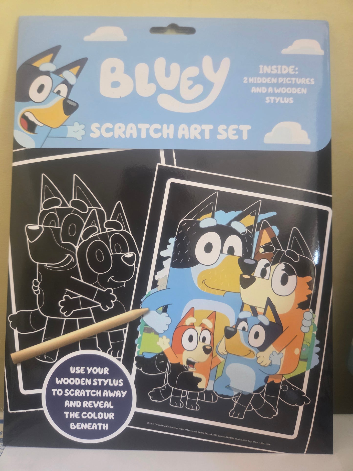 Bluey scratch art